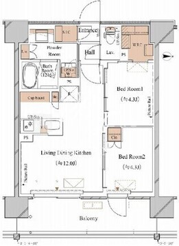 ブランシエスタ木場 602 間取り図