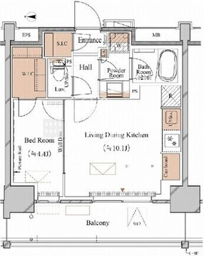 ブランシエスタ木場 909 間取り図