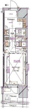 ブランシエスタ浅草蔵前 508 間取り図