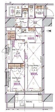 ブランシエスタ浅草蔵前 804 間取り図