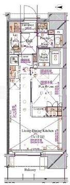 ブランシエスタ浅草蔵前 1002 間取り図