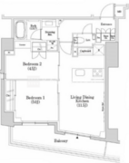 ザ・パークハビオSOHO市谷左内町 106 間取り図