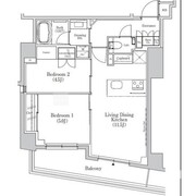 ザ・パークハビオSOHO市谷左内町 412 間取り図