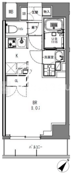 エスレジデンス日本橋馬喰町 502 間取り図