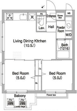 コンフォリア学芸大学 305 間取り図