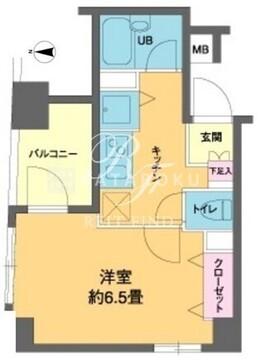 カスタリア新富町3 803 間取り図