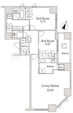 ラサンテ一番町 1001 間取り図