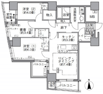 アクティ汐留 1209 間取り図