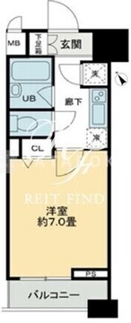 クロスレジデンス蒲田 1003 間取り図