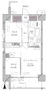 エースタンダード芝浦 1101 間取り図