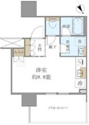 ブリリアタワー浜離宮 1219 間取り図