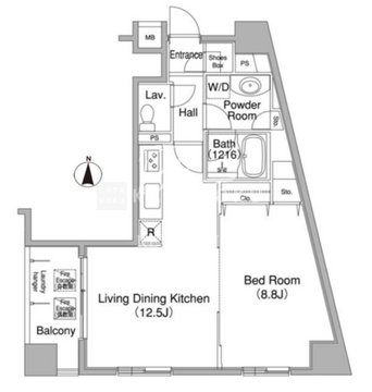 コンフォリア銀座イースト 409 間取り図