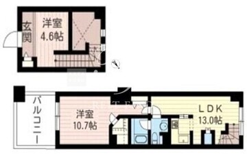 レジデンスシャルマン月島 332 間取り図