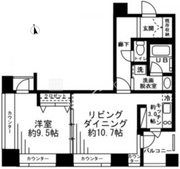 レジディアタワー麻布十番 1204 間取り図