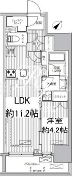 サンウッド東日本橋フラッツ 1203 間取り図