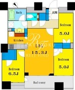 パークタワー勝どき 4921 間取り図