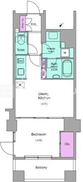 レジディア月島 305 間取り図