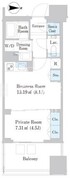 シティタワー銀座東 820 間取り図