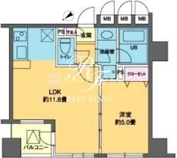カスタリア北上野 802 間取り図