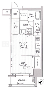 ワイズ柳橋 803 間取り図