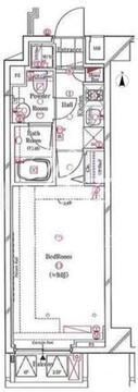 ガリシア菊川エストゥディオ 407 間取り図