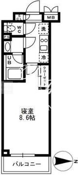 レジディア亀戸 609 間取り図