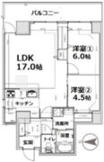シティコート目黒 310 間取り図