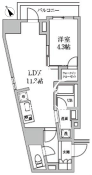 レジディア日本橋馬喰町2 901 間取り図