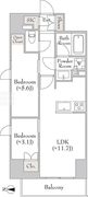 ルミーク錦糸町 1106 間取り図