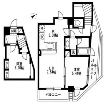 レジディア三軒茶屋2 704 間取り図