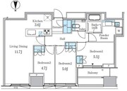 大崎ステーションレジデンス 3011 間取り図