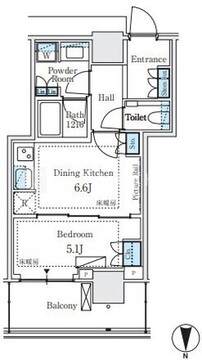 パークシティ中野ザタワーブリーズ 515 間取り図