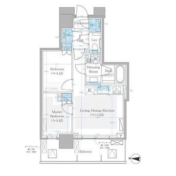 パークシティ中野ザタワーブリーズ 703 間取り図