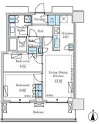 パークシティ中野ザタワーブリーズ 709 間取り図