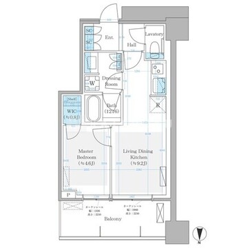 パークシティ中野ザタワーブリーズ 716 間取り図