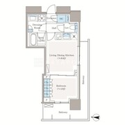 パークシティ中野ザタワーブリーズ 1404 間取り図