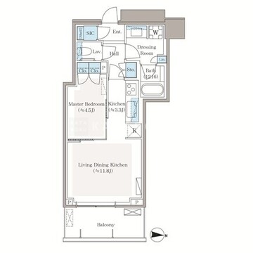 パークシティ中野ザタワーブリーズ 1511 間取り図