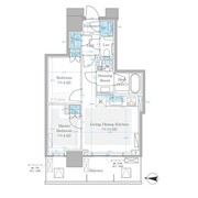 パークシティ中野ザタワーブリーズ 1603 間取り図