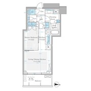 パークシティ中野ザタワーブリーズ 1611 間取り図