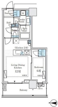 パークシティ中野ザタワーエアーズ 710 間取り図