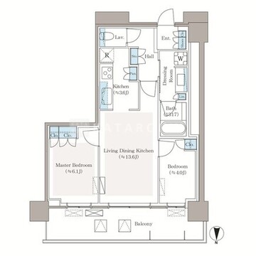パークシティ中野ザタワーエアーズ 1527 間取り図