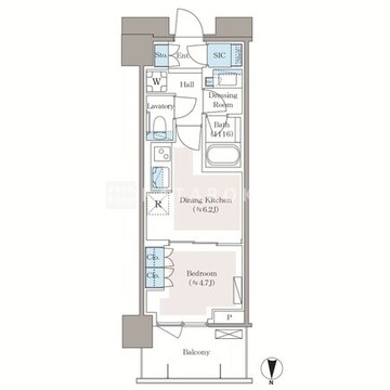 パークシティ中野ザタワーエアーズ 2205 間取り図