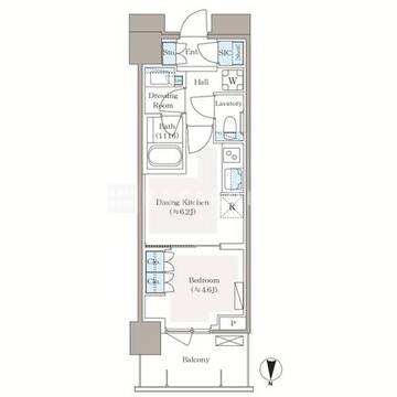 パークシティ中野ザタワーエアーズ 2207 間取り図