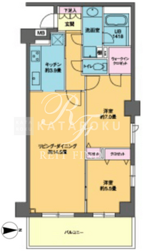 カスタリア高輪 209 間取り図