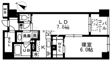 レジディア日本橋浜町 401 間取り図