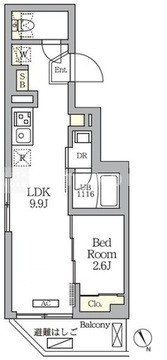 クラリティア馬込 207 間取り図