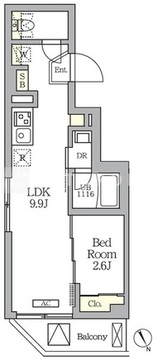 クラリティア馬込 407 間取り図