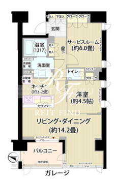 ガーデニエール砧レジデンス 914 間取り図
