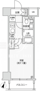 レジディア笹塚2 607 間取り図