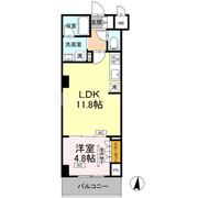 ロイジェント潮見 206 間取り図